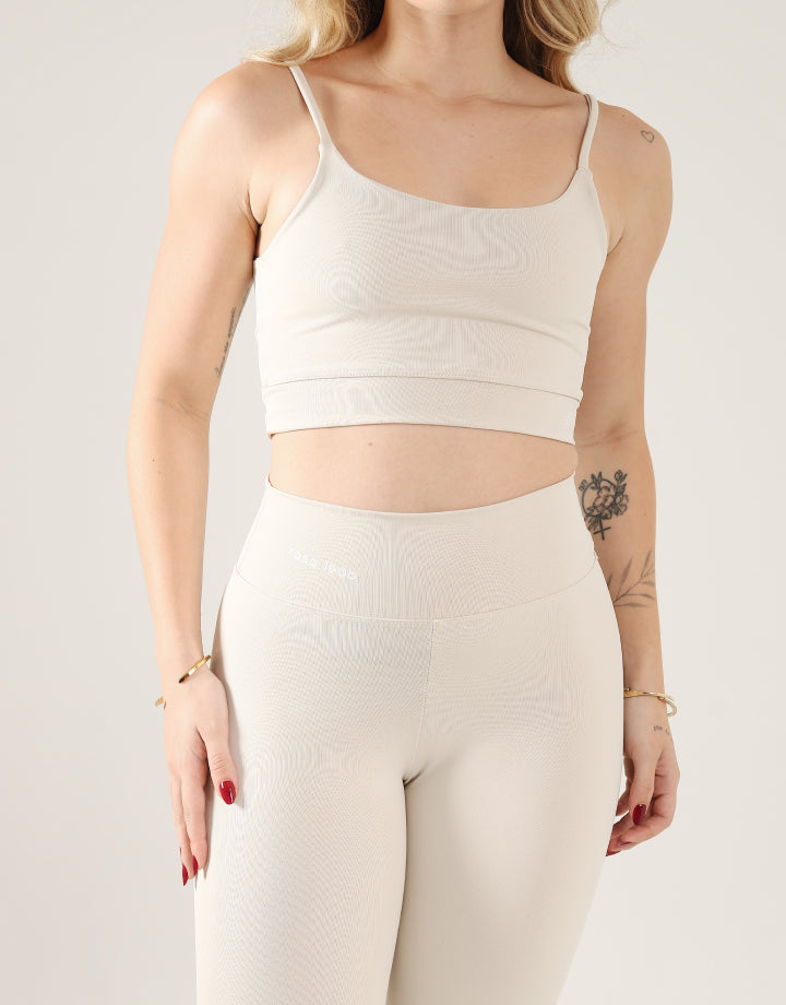 Top Classic + Legging Básica Off White