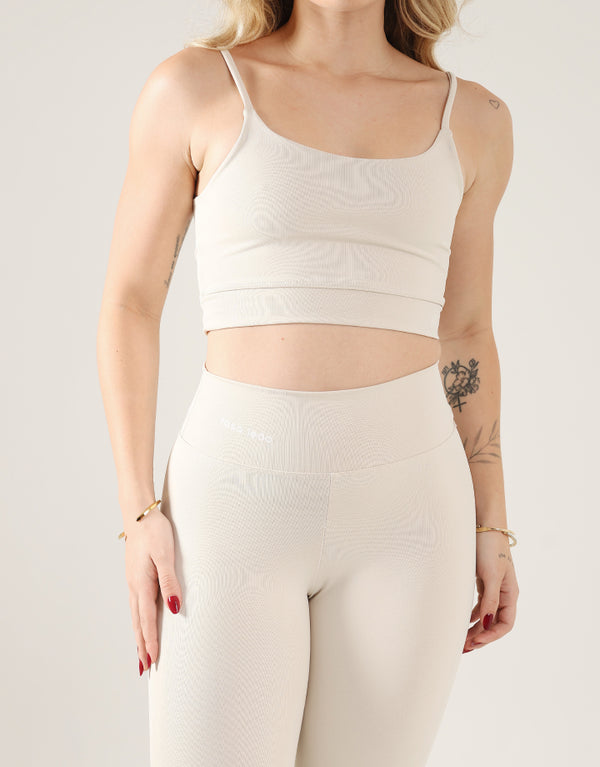 Top Classic + Legging Básica Off White