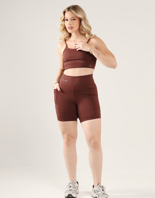 Top Classic + Short Marrom