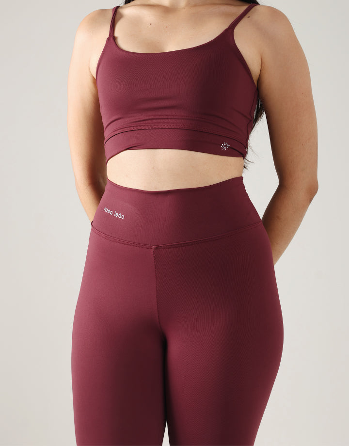 Top Classic + Legging Básica Vinho