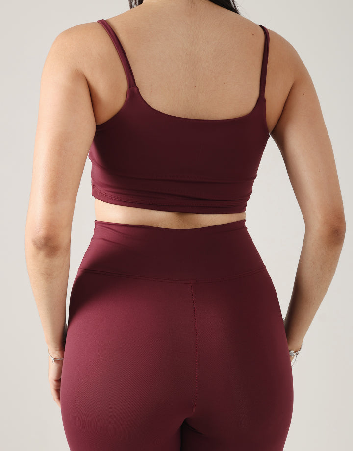 Top Classic + Legging Básica Vinho